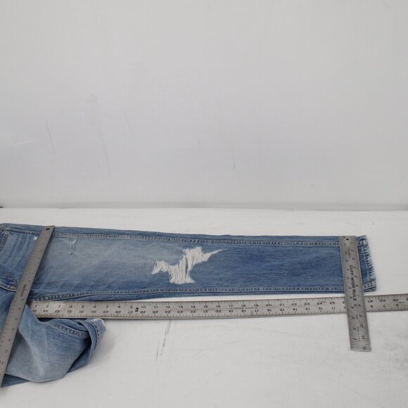 SLVRLAKE Jeans Womens 24 L29 Virginia Slim Destroyed Straight Leg Cotton Denim - Picture 7 of 12